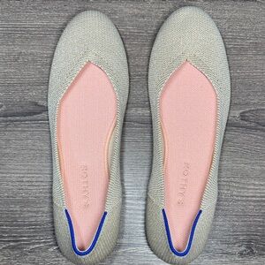 Rothy's Women's Gold and Pink Loafers with Blue Accent